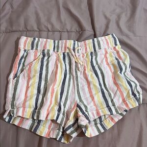 Old Navy Multicolor Striped High Waist Shorts